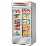 True GDM-35F-HC~TSL01 - Freezer Merchandiser, two-section, (2) glass hinged door, powder coated